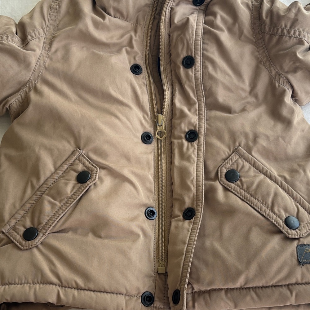 ZARA Hooded Baby Puffer Jacket (Brown) Size 18-24 Months - Picture 5 of 5